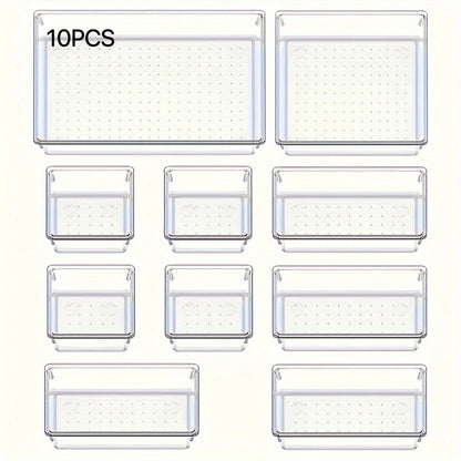 The Drawer Reset Kit: 10 clear organizer trays in mixed sizes