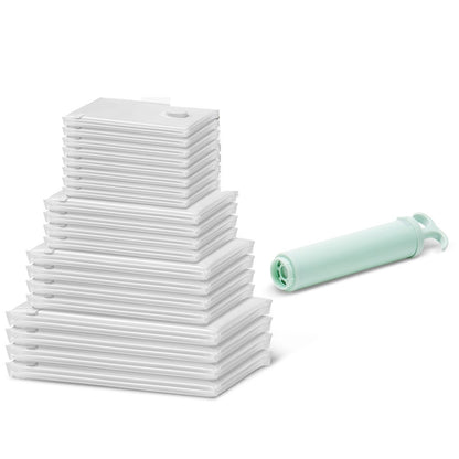 The Vacuum Storage Bag Set – 20 Bags in 5 Sizes + Hand Pump